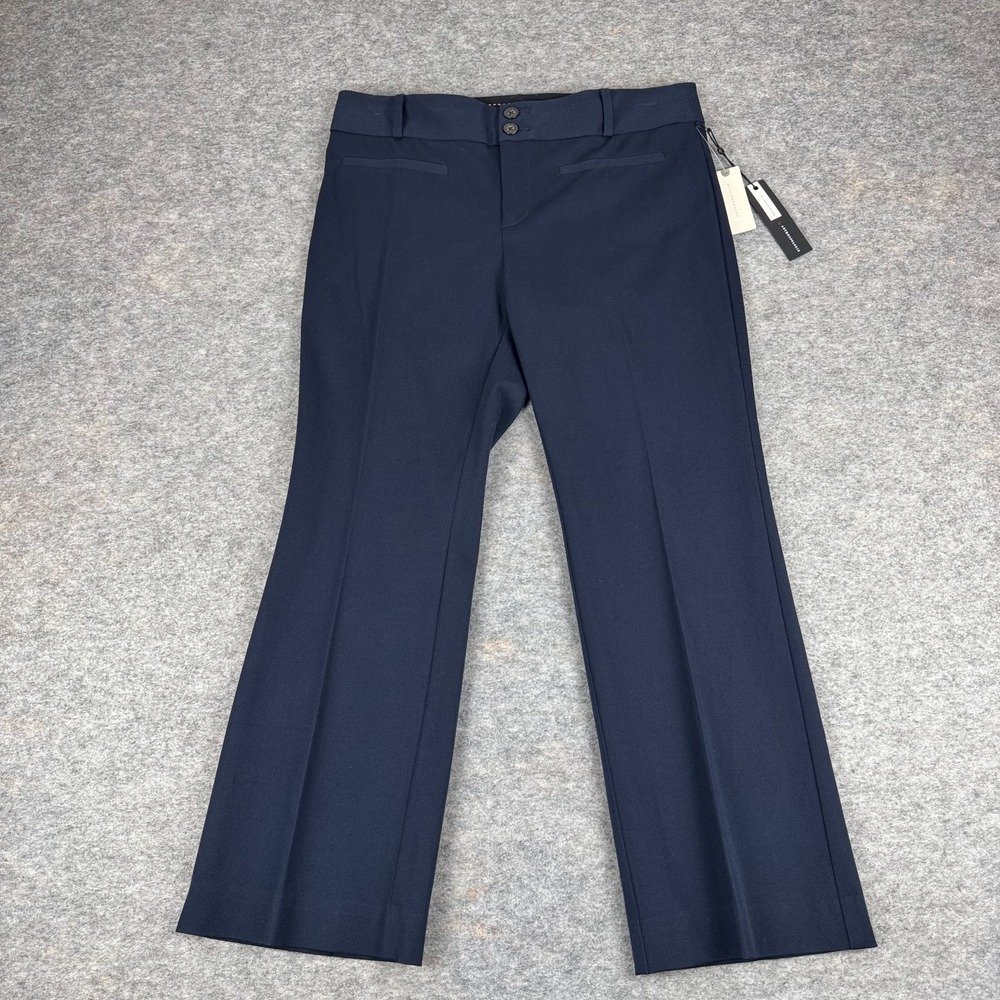 Anthropologie The Essential Flare Pant 26" Navy Blue Womens 6